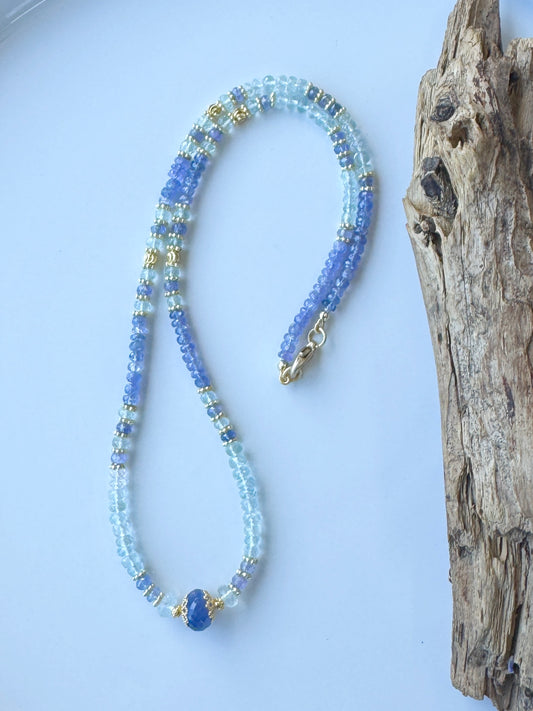Aquamarine & Tanzanite Necklace