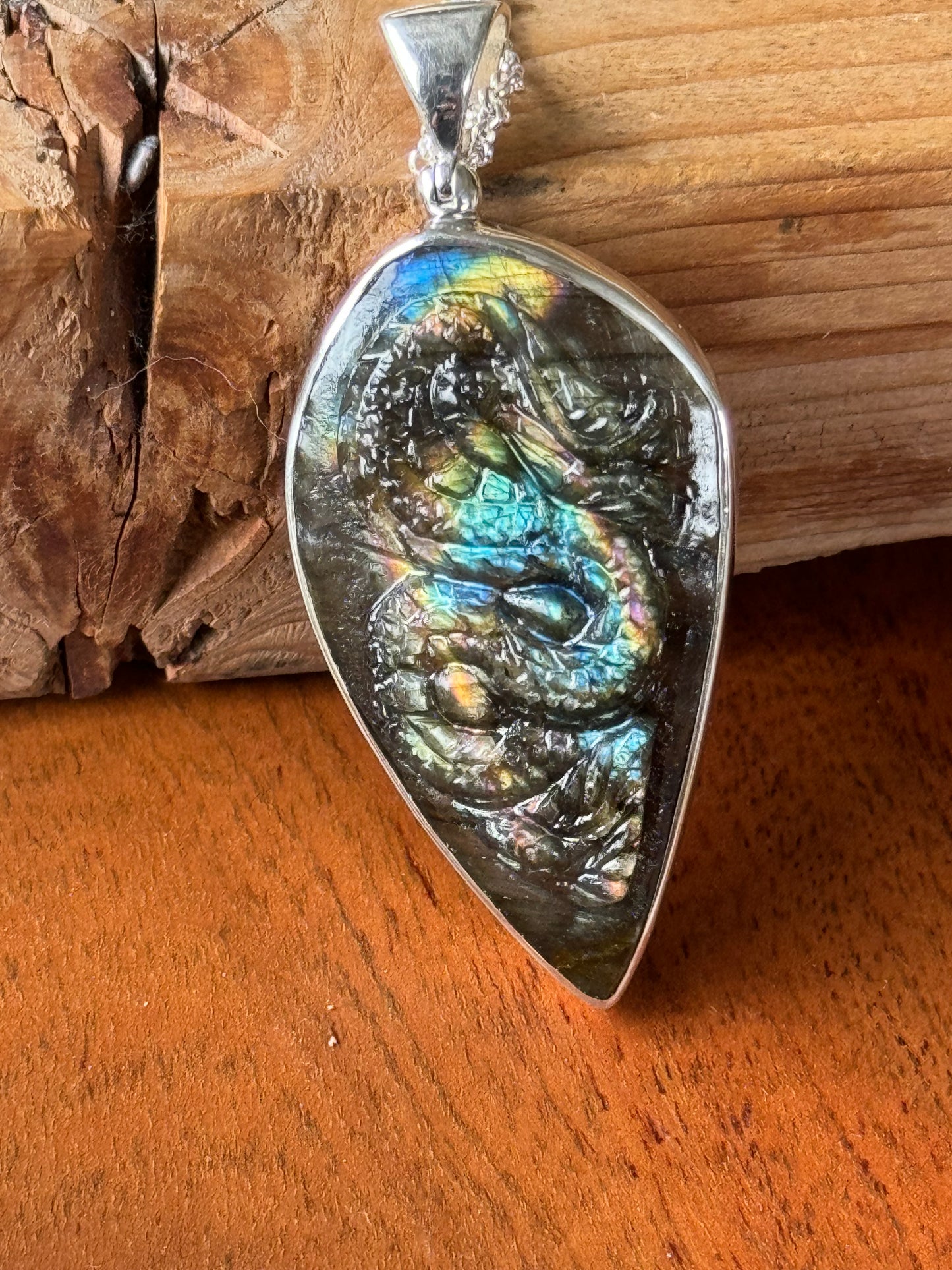 Labradorite Dragon Pendant