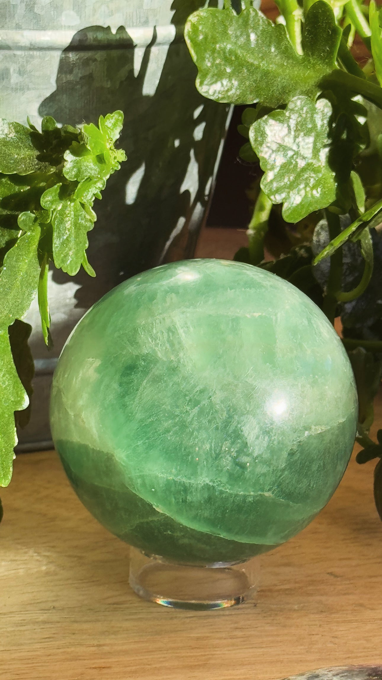 Green Fluorite Sphere