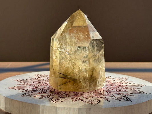 Natural Tourmalinated Citrine from Brazil