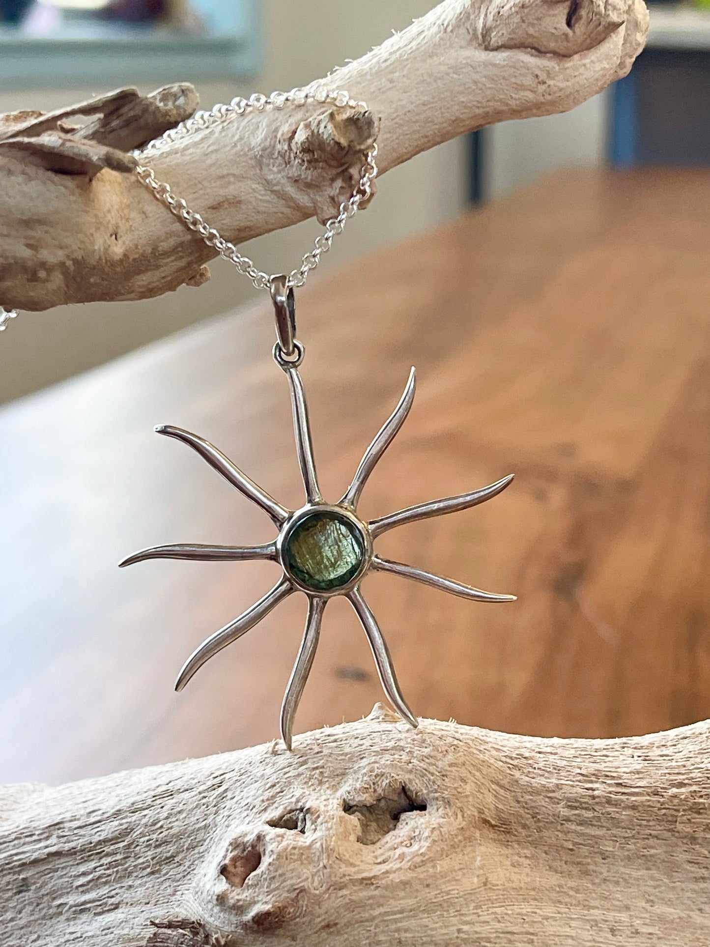 Moldavite Sun Pendant