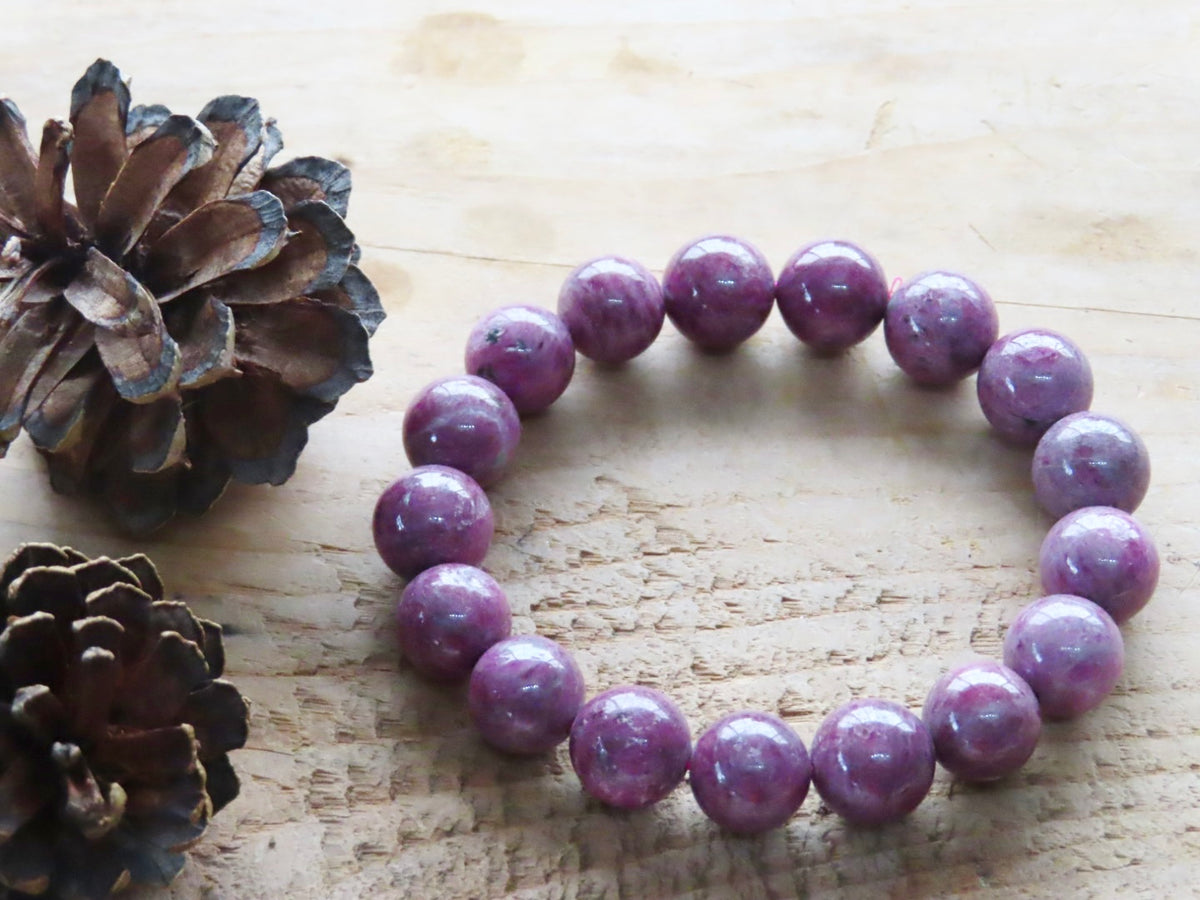 Natural Ruby Large Bead Bracelet