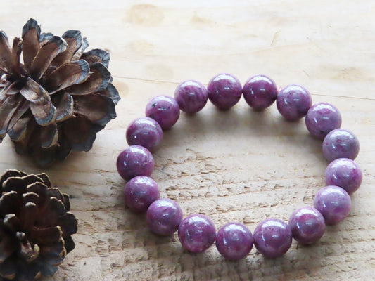 Natural Ruby Large Bead Bracelet
