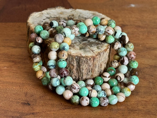 Turquoise and Petrified Wood Jasper bracelet