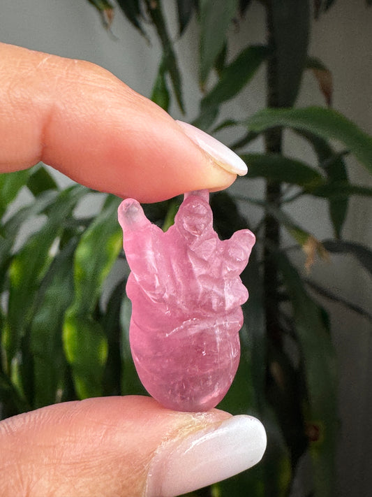 Pink Tourmaline Anatomical Heart – Fine Quality Carving