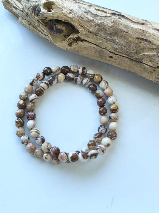 Petrified Wood Double Bracelet