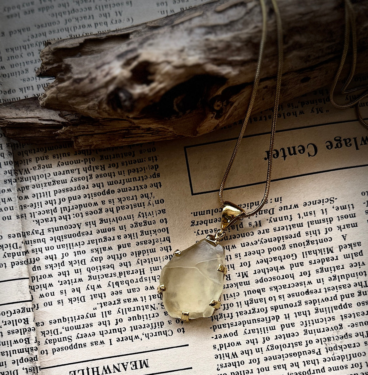 Natural Libyan Desert Glass Pendant