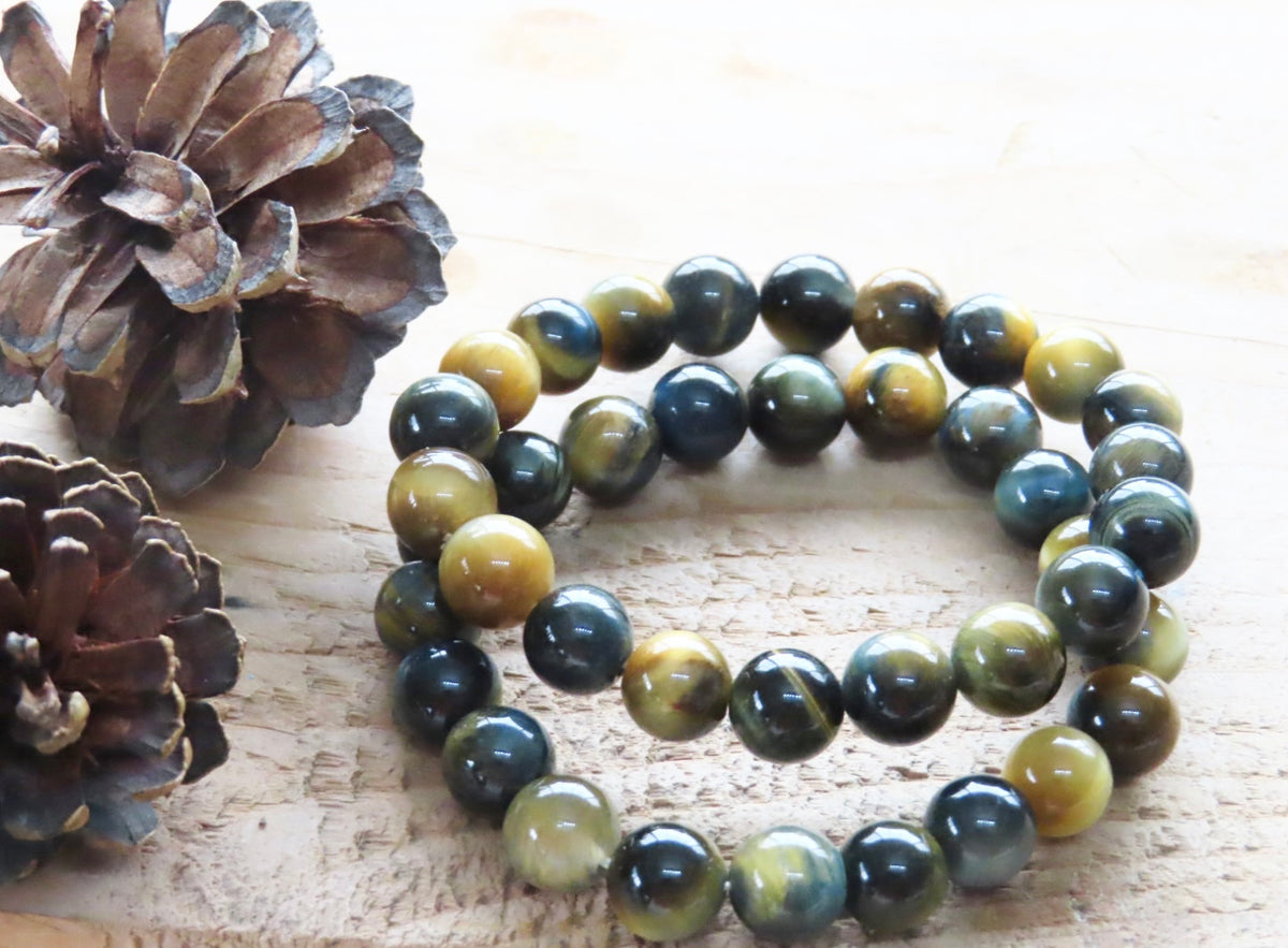 Yellow & Blue Tiger’s Eye Bracelet