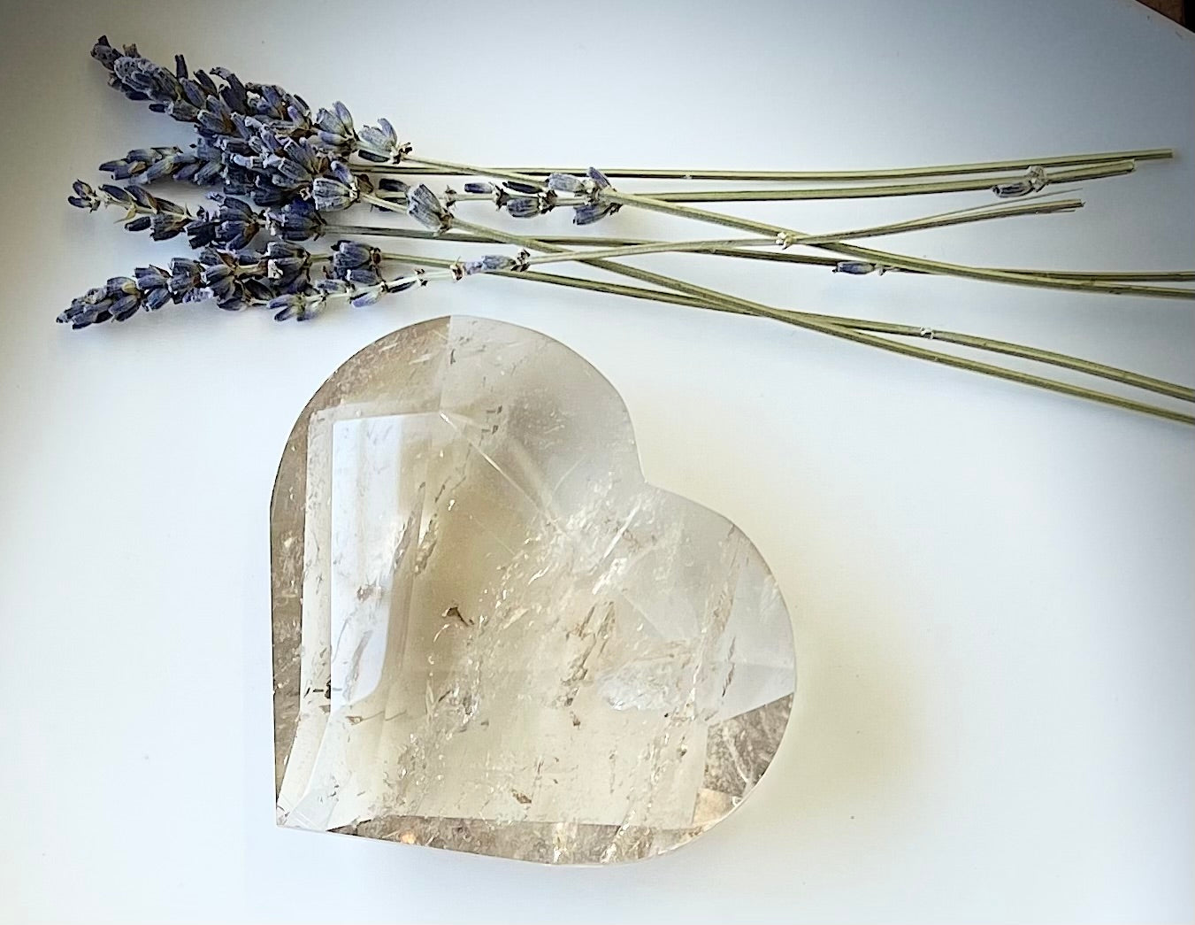 AAA Smokey Quartz Faceted Heart