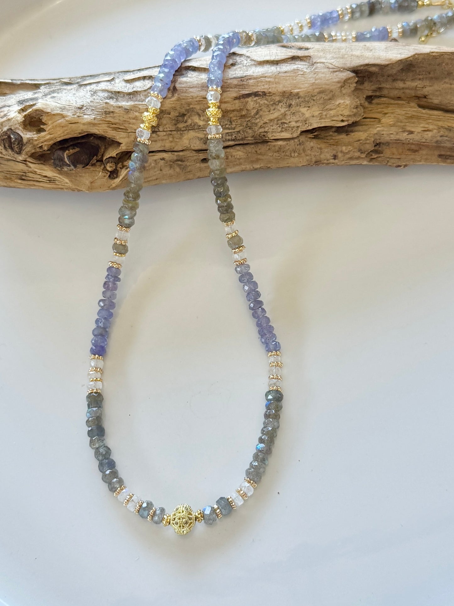 Labradorite • Moonstone • Tanzanite Necklace ✨