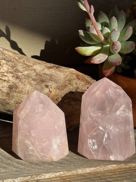 Brazilian Rose Quartz Towers — Gentle Healing and Heart Awakening