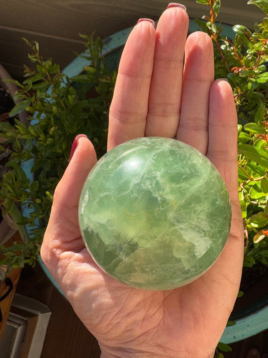 Green Fluorite Sphere