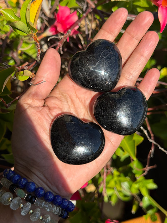 Black Tourmaline Heart