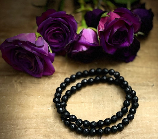 Faceted Black Tourmaline Bracelet