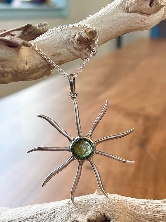 Moldavite Sun Pendant