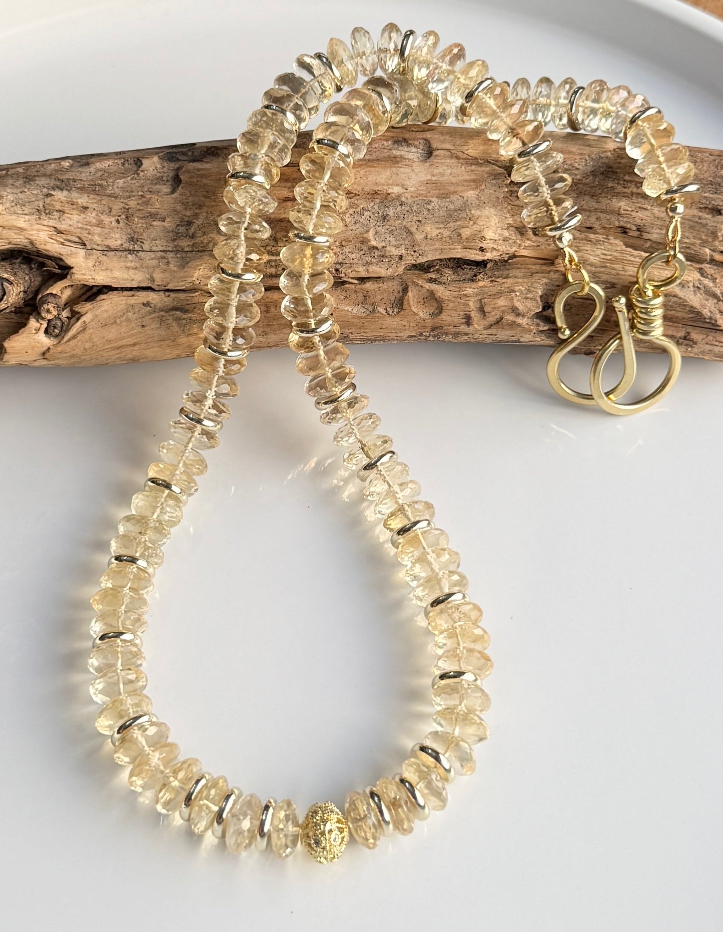 Natural Citrine Necklace – Handcrafted with Intention ☀️💛