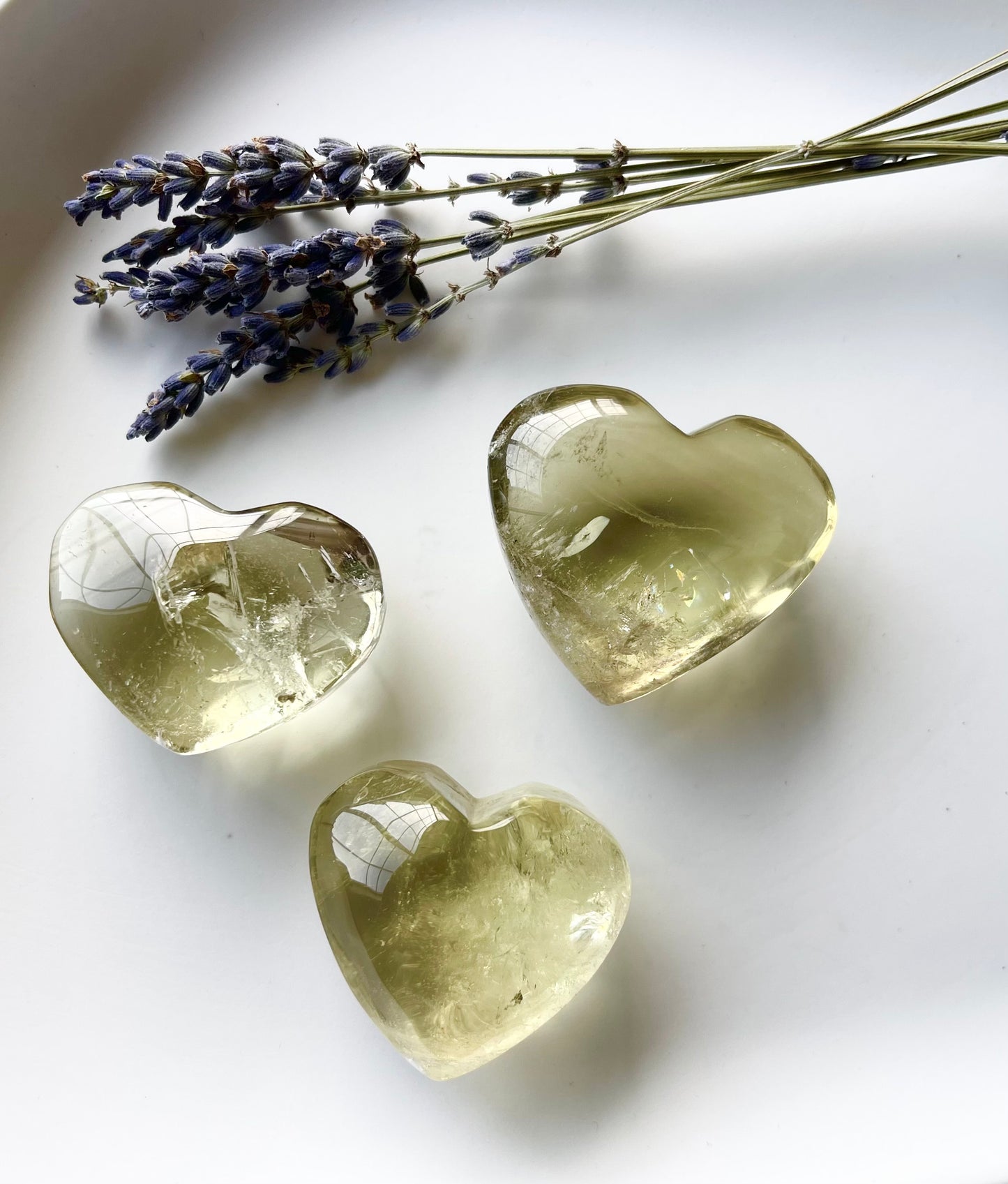 Puffy Citrine Heart & Moon