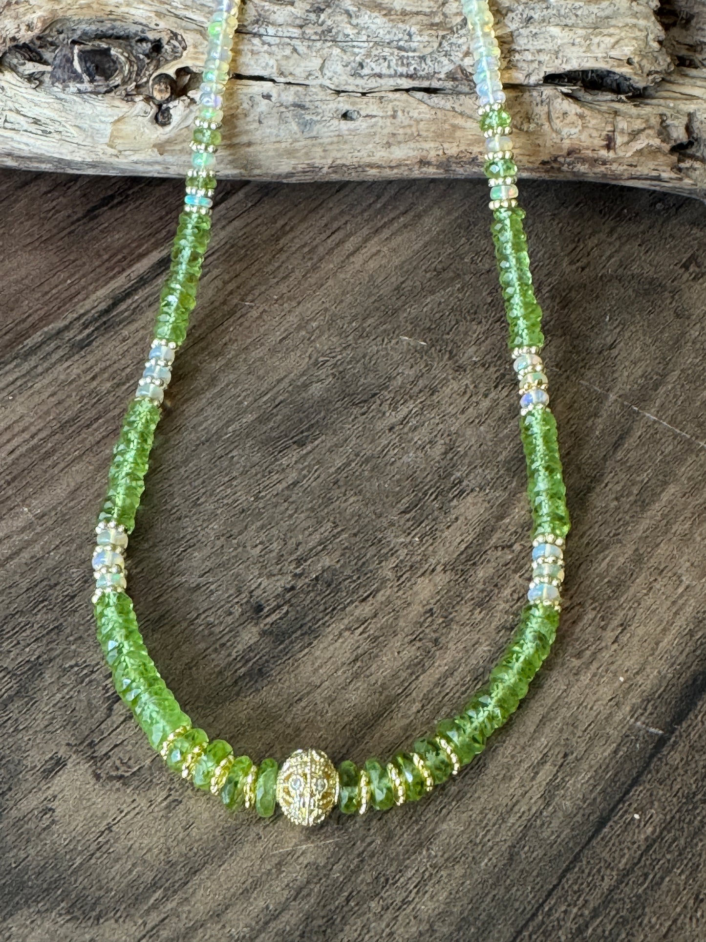Peridot & Ethiopian Opal Necklace