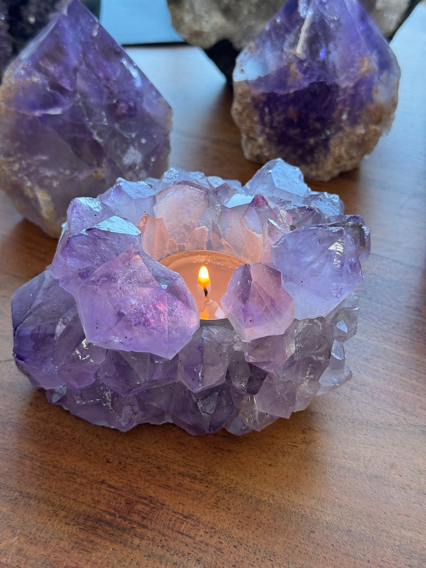 Amethyst Candle Holder