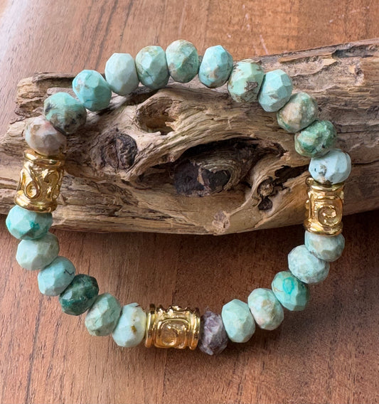 Peruvian Turquoise with Carnelian