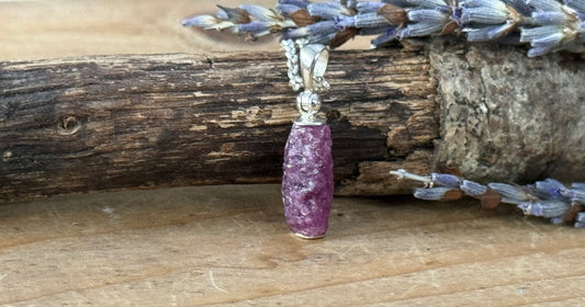 Natural Raw Ruby Pendant