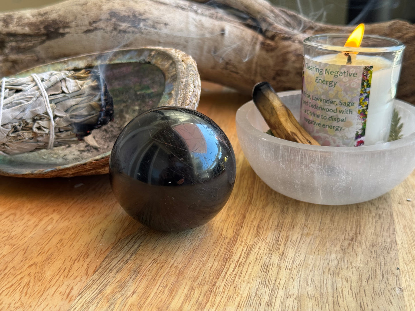 Black Tourmaline Sphere – Protection • Boundaries • Grounding