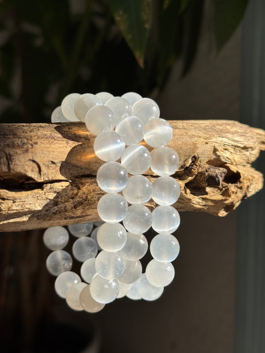 Selenite Bracelet — Divine Light & Energetic Purity