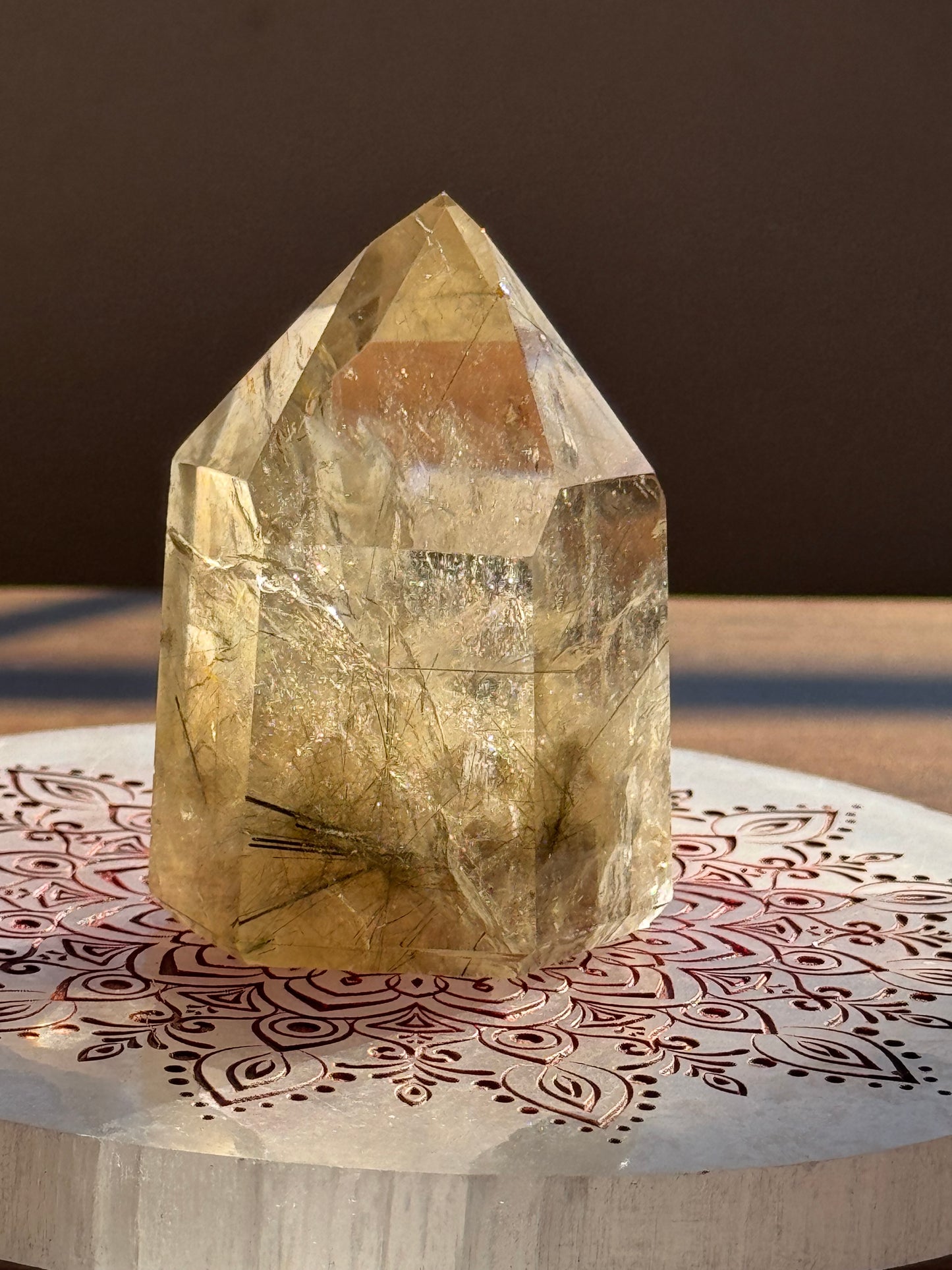 Natural Tourmalinated Citrine from Brazil