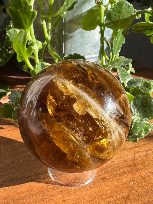 Natural Citrine Sphere – Brazil