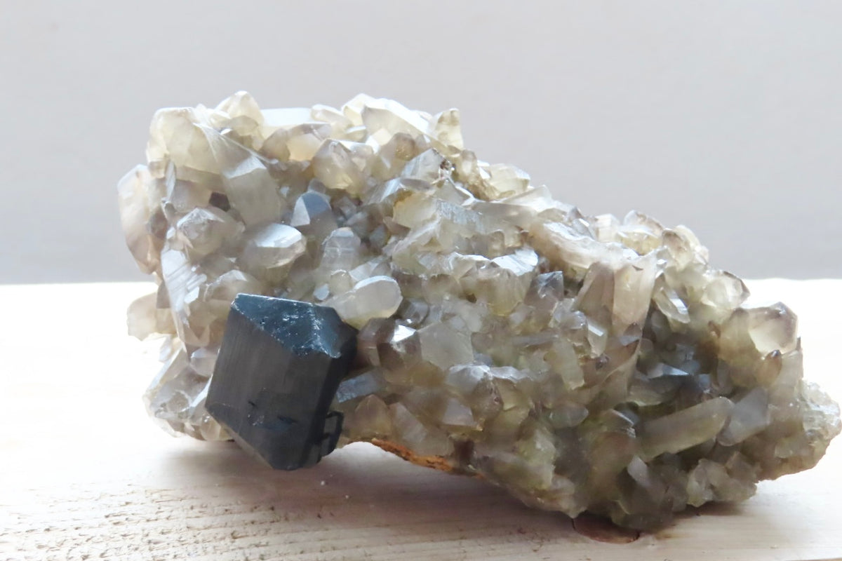 Very Rich Smoky Quartz & Black Tourmaline Cluster | Namibia