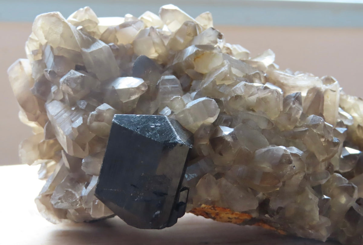 Very Rich Smoky Quartz & Black Tourmaline Cluster | Namibia
