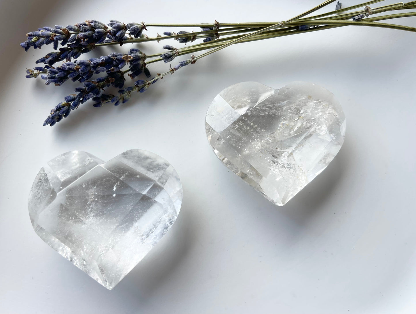 AAA Clear Quartz Faceted Heart