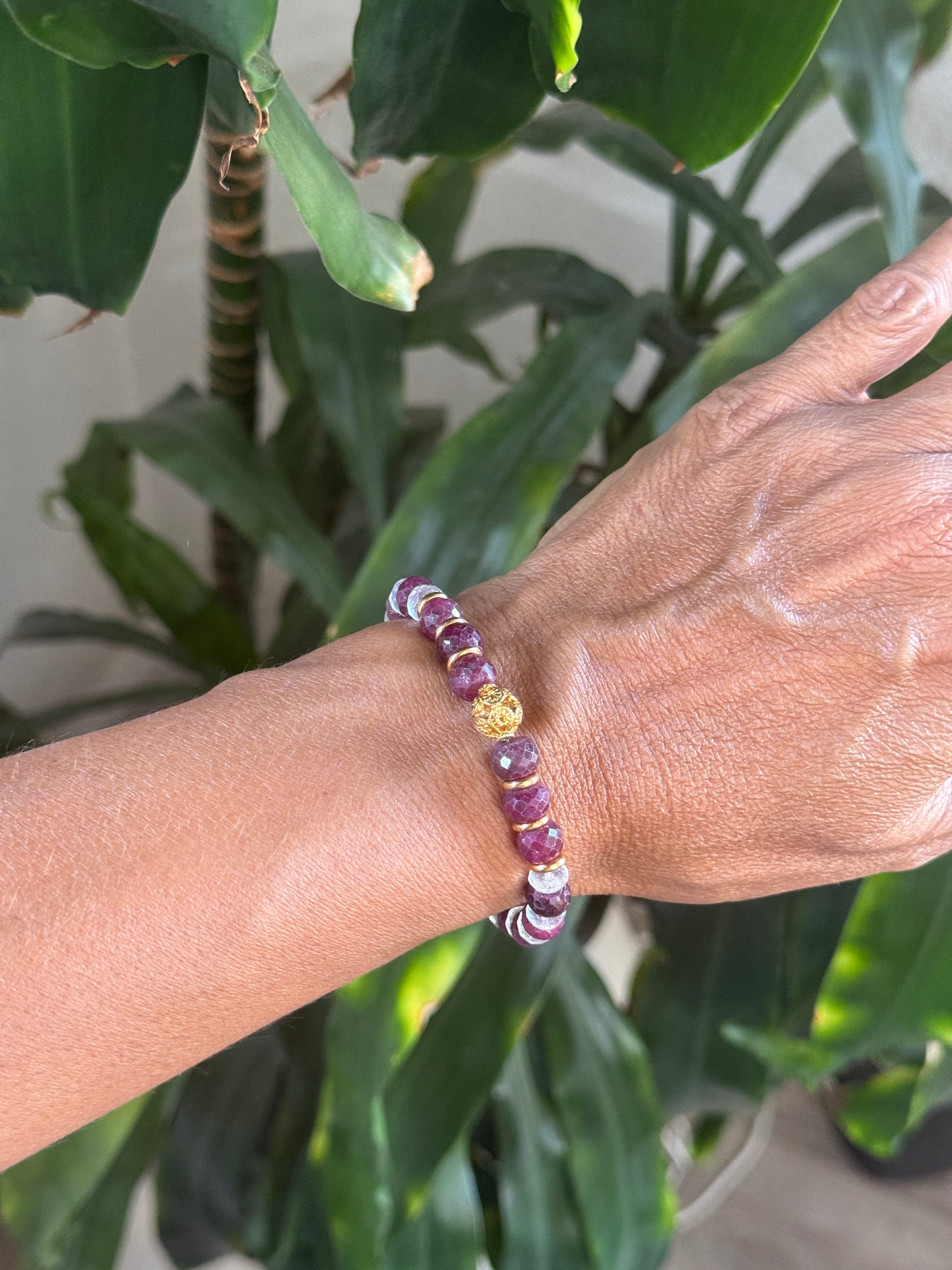 Ruby & Libyan Desert Glass Bracelet

Awaken the Queen and King within.