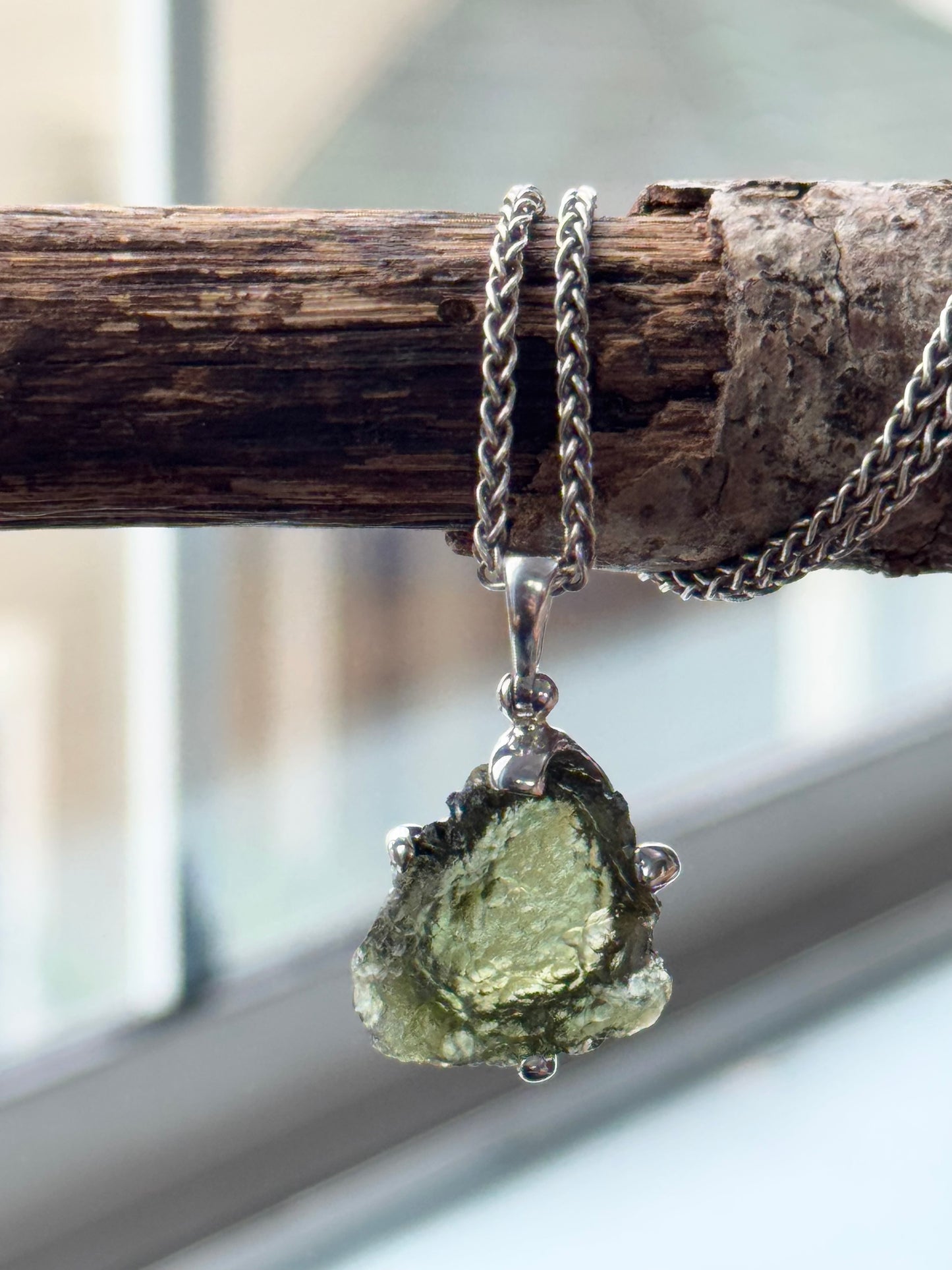 Moldavite pendant