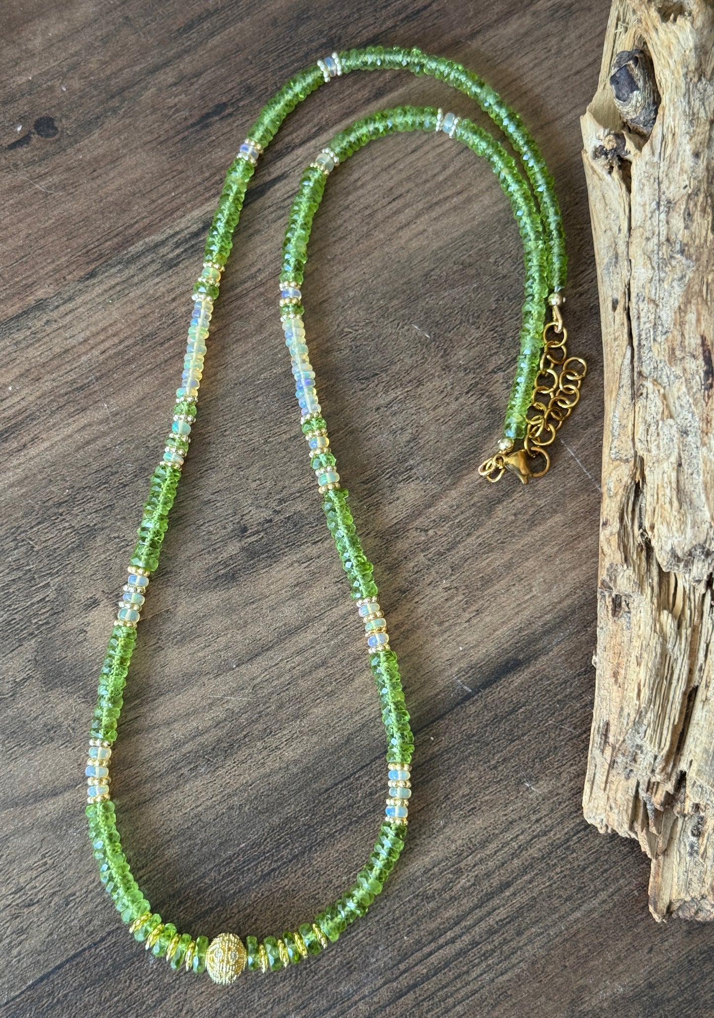 Peridot & Ethiopian Opal Necklace
