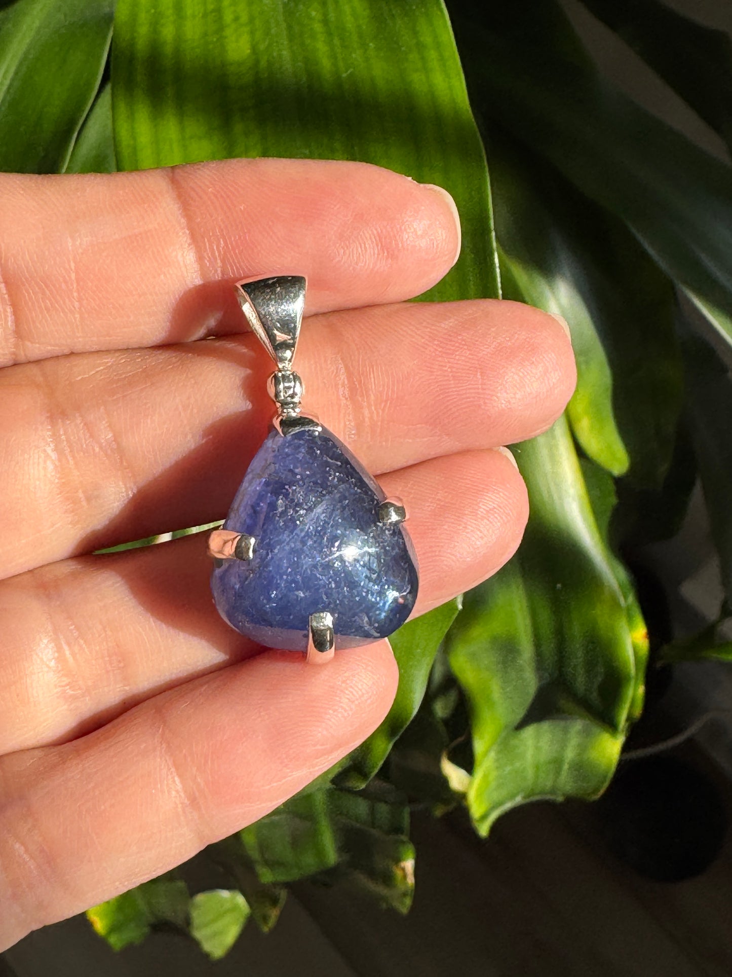 Natural Tanzanite Pendant – Sterling Silver