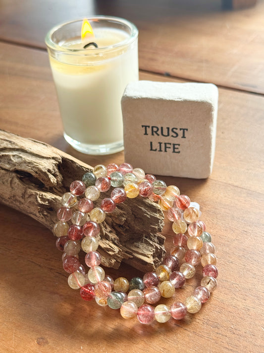 Triple Rutilated Quartz Bracelet – AAA Quality