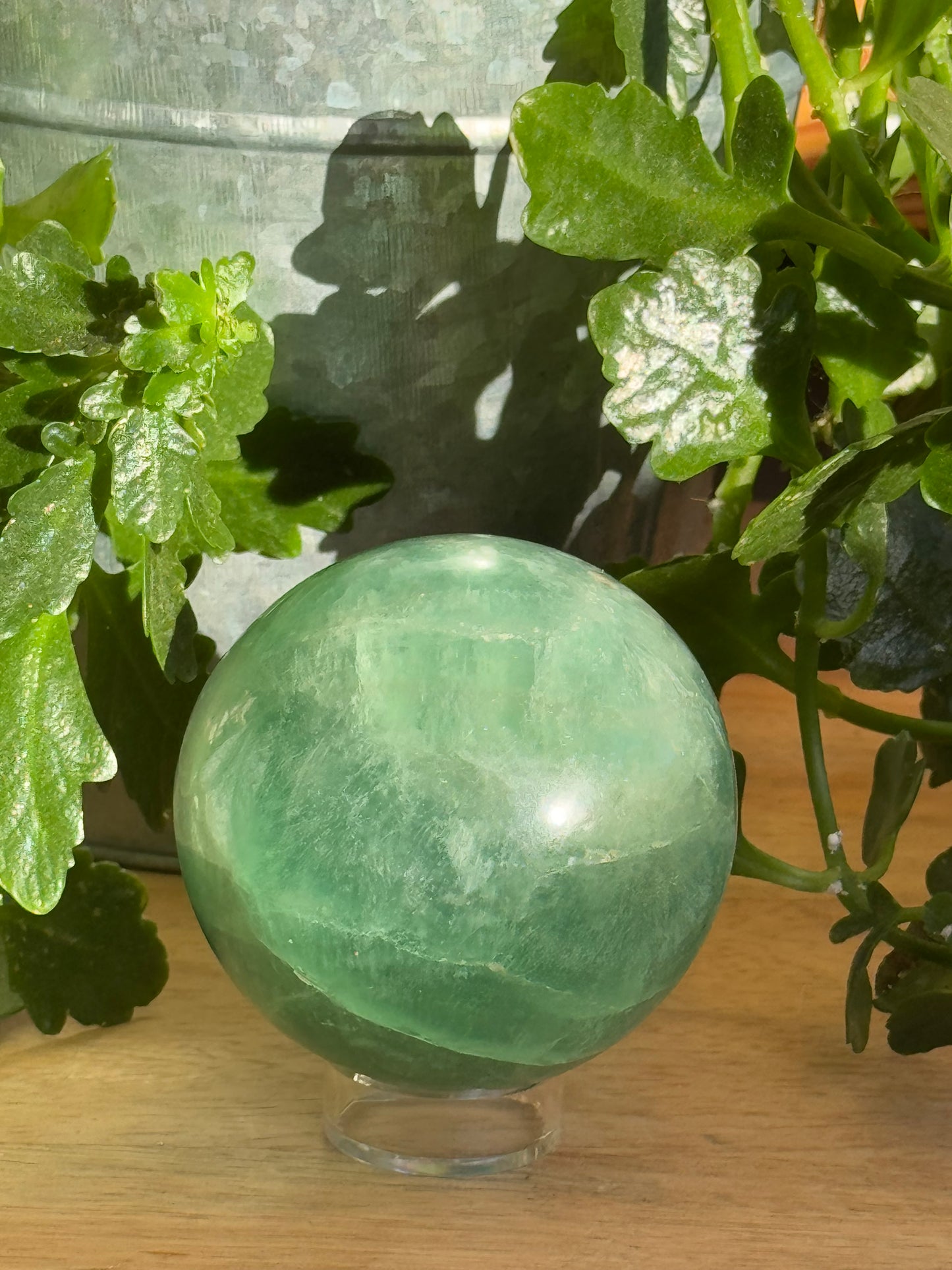 Green Fluorite Sphere