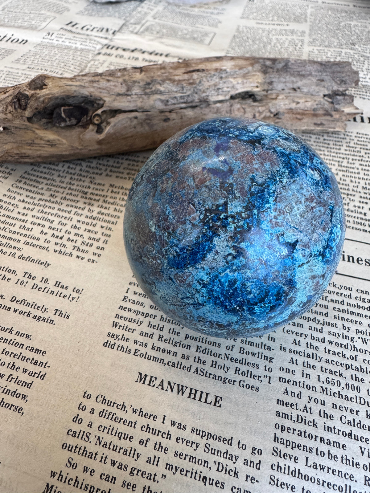Beautiful natural Shattuckite Sphere, hand-selected by me