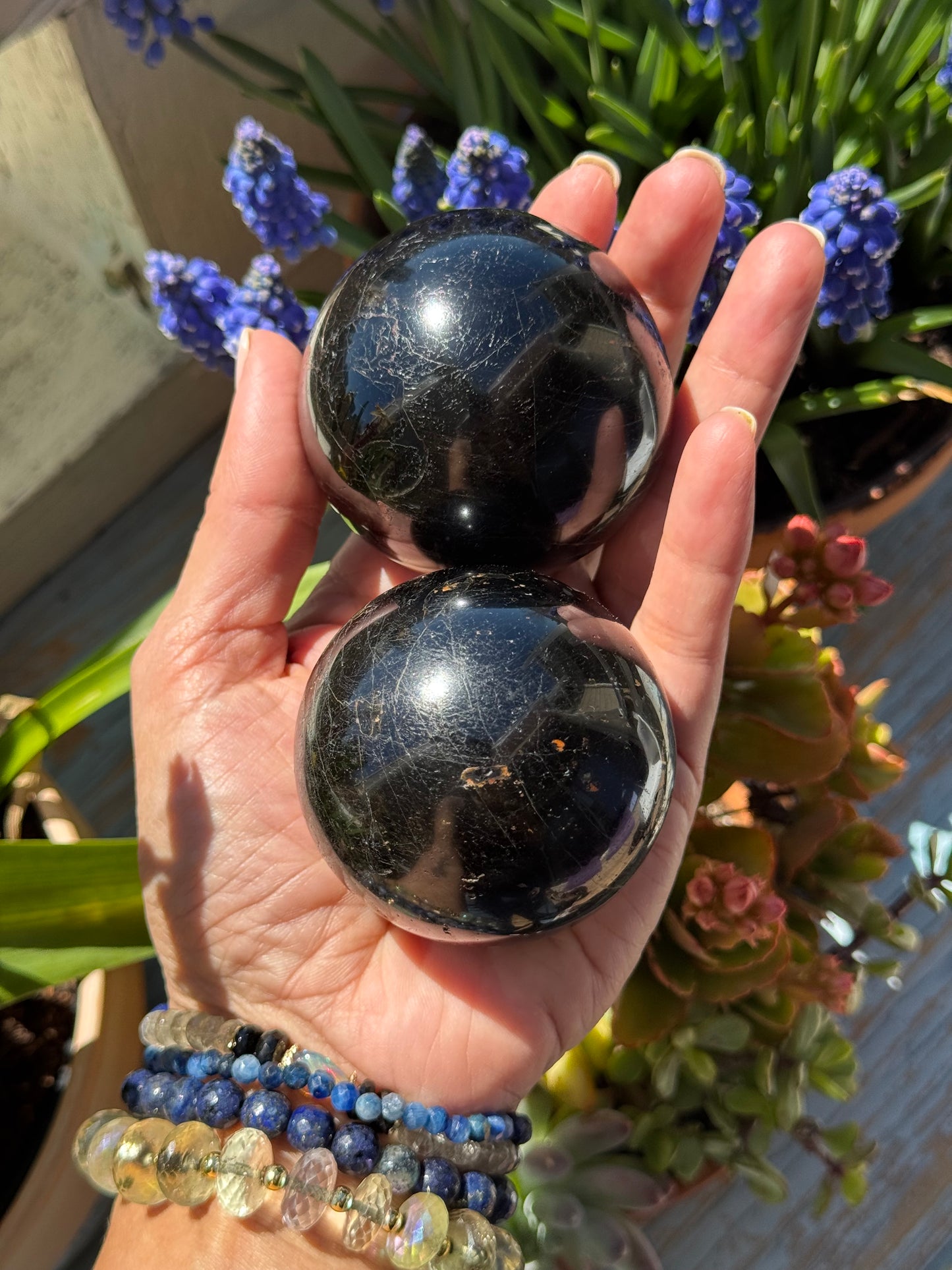 Black Tourmaline Sphere – Protection • Boundaries • Grounding