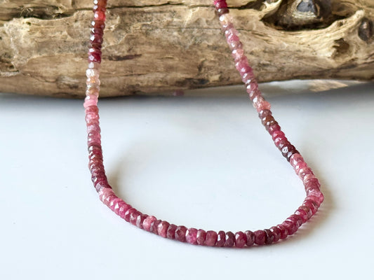 Red Spinel Beads Necklace