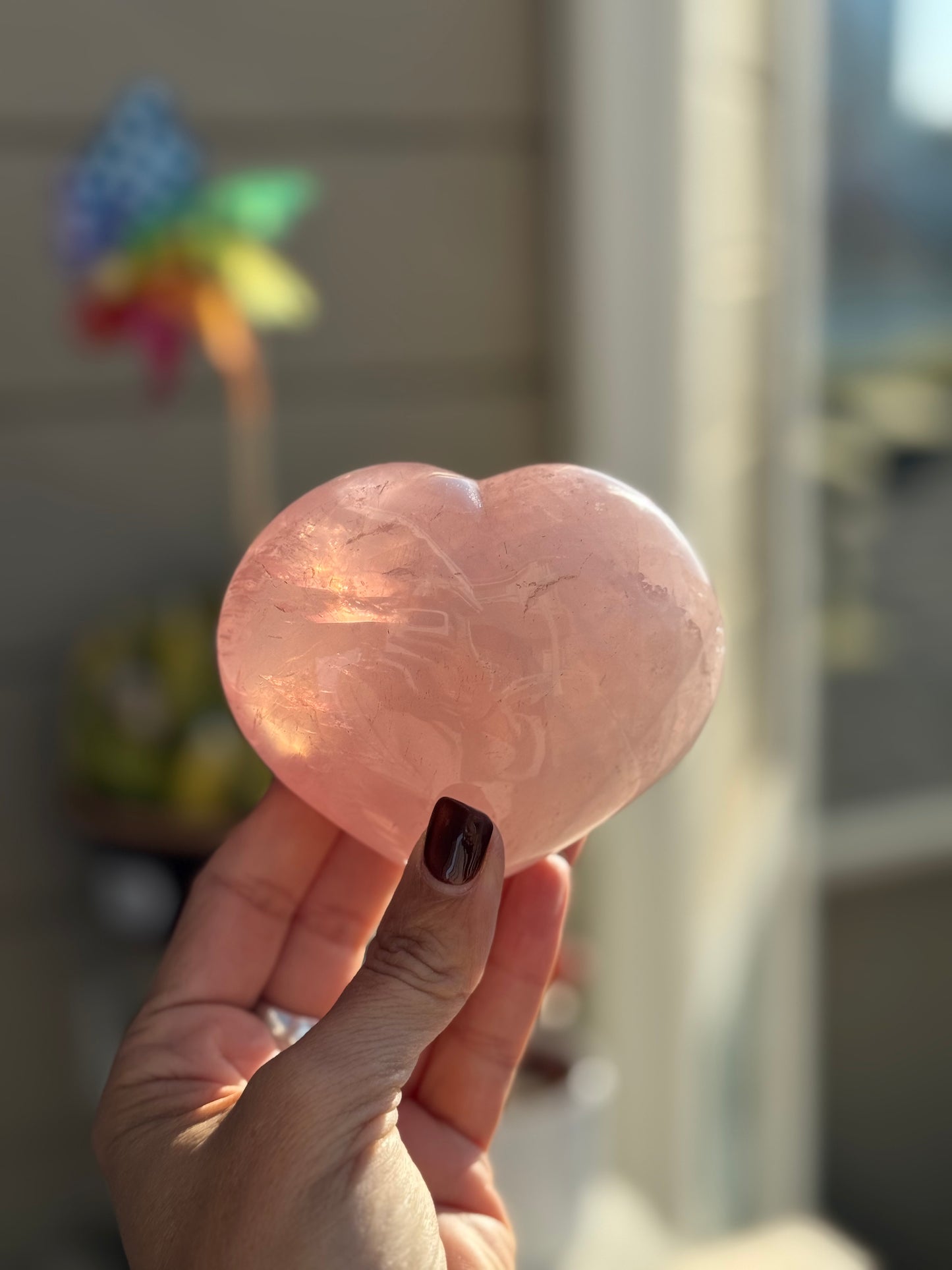 Rose Quartz Heart – The Frequency of Unconditional Love 1.090lb
