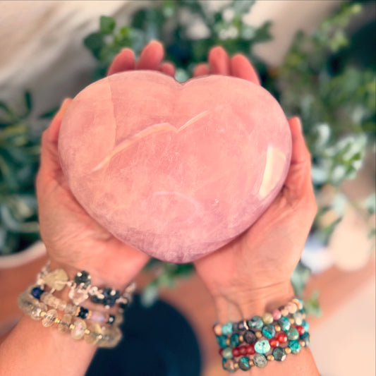 2XL Rose Quartz Heart – 4.555 lbs
A Monument of Love and Healing Energy