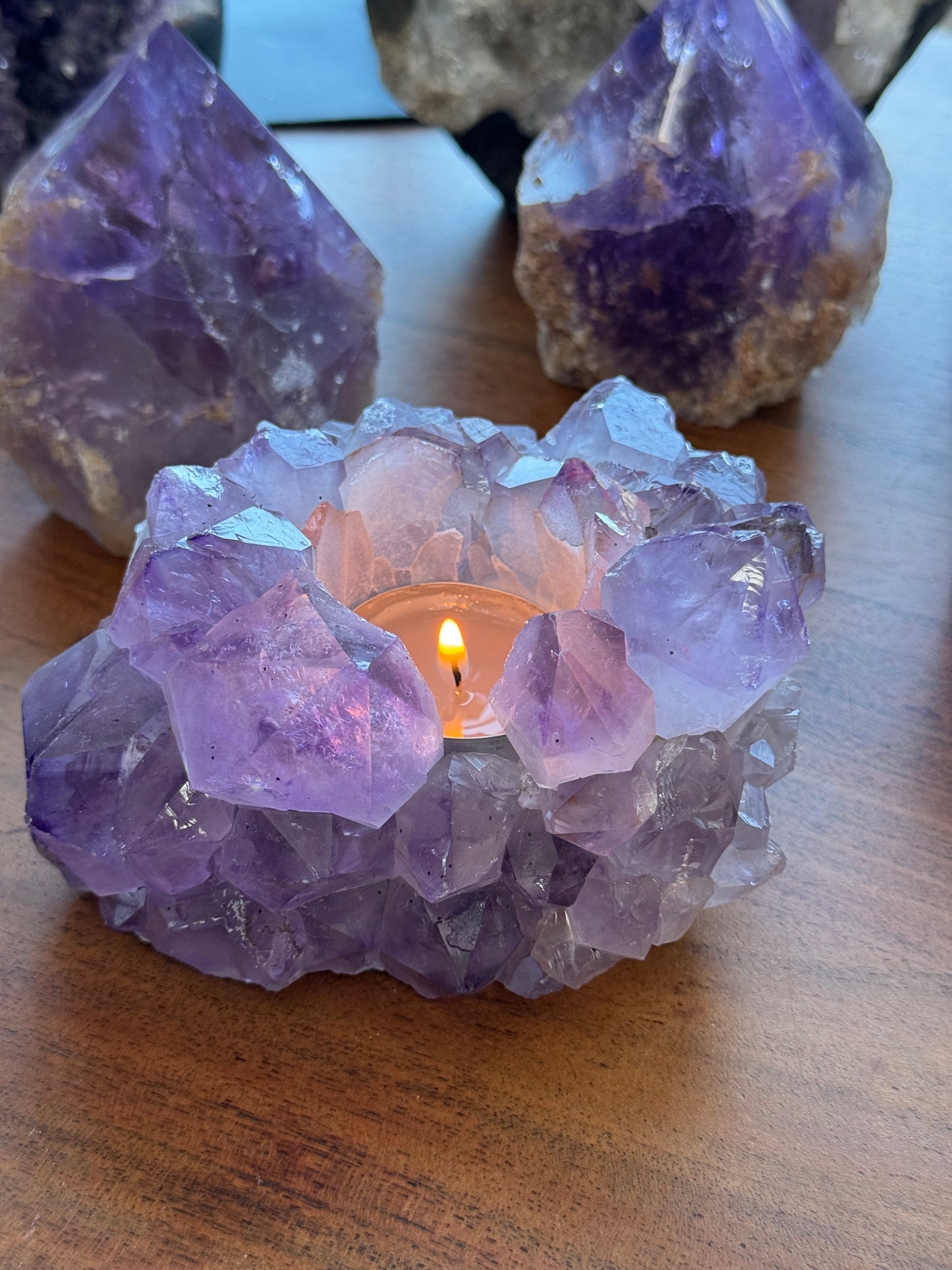 Amethyst Candle Holder