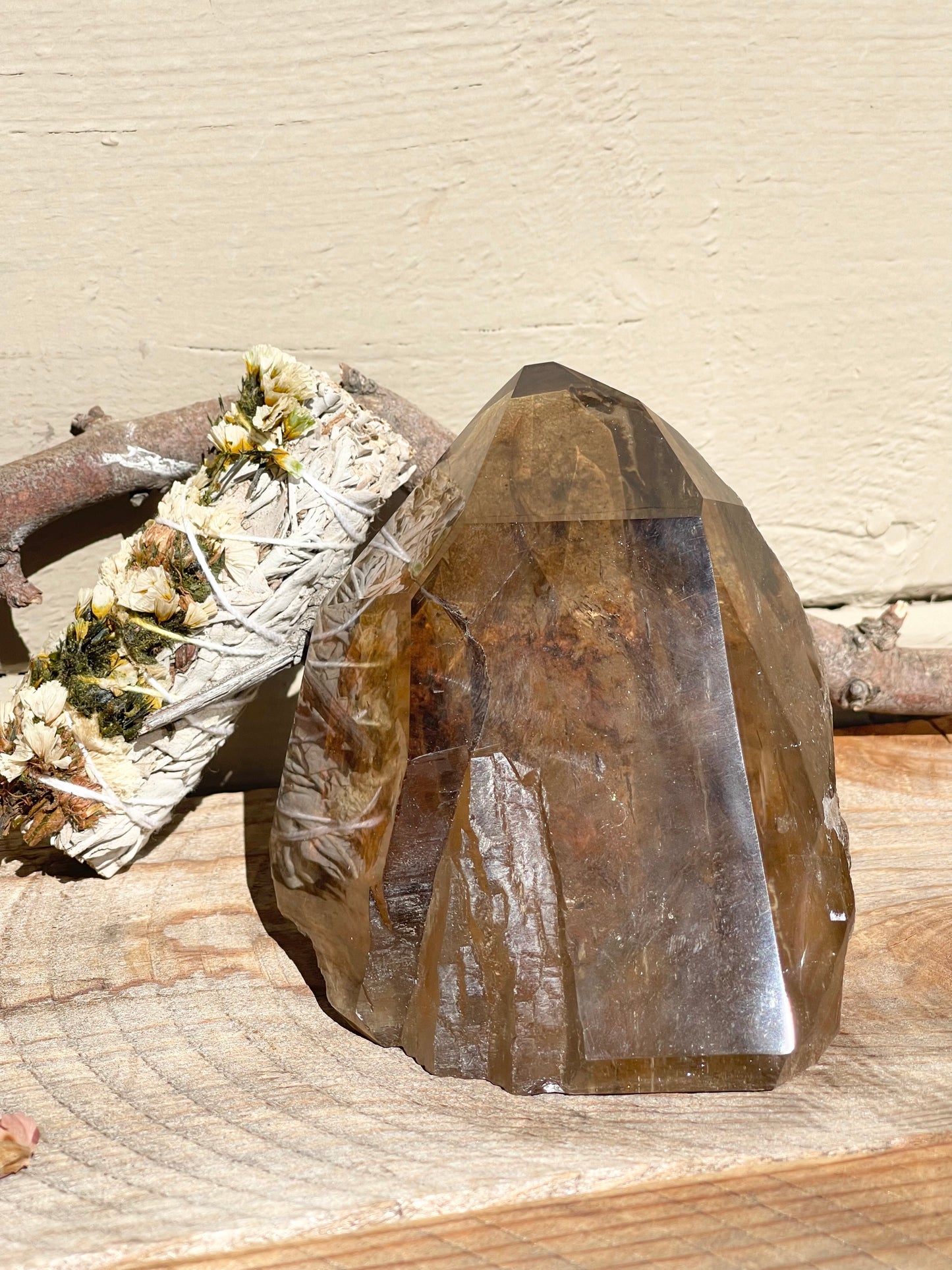 Raw Natural Smokey Quartz Point