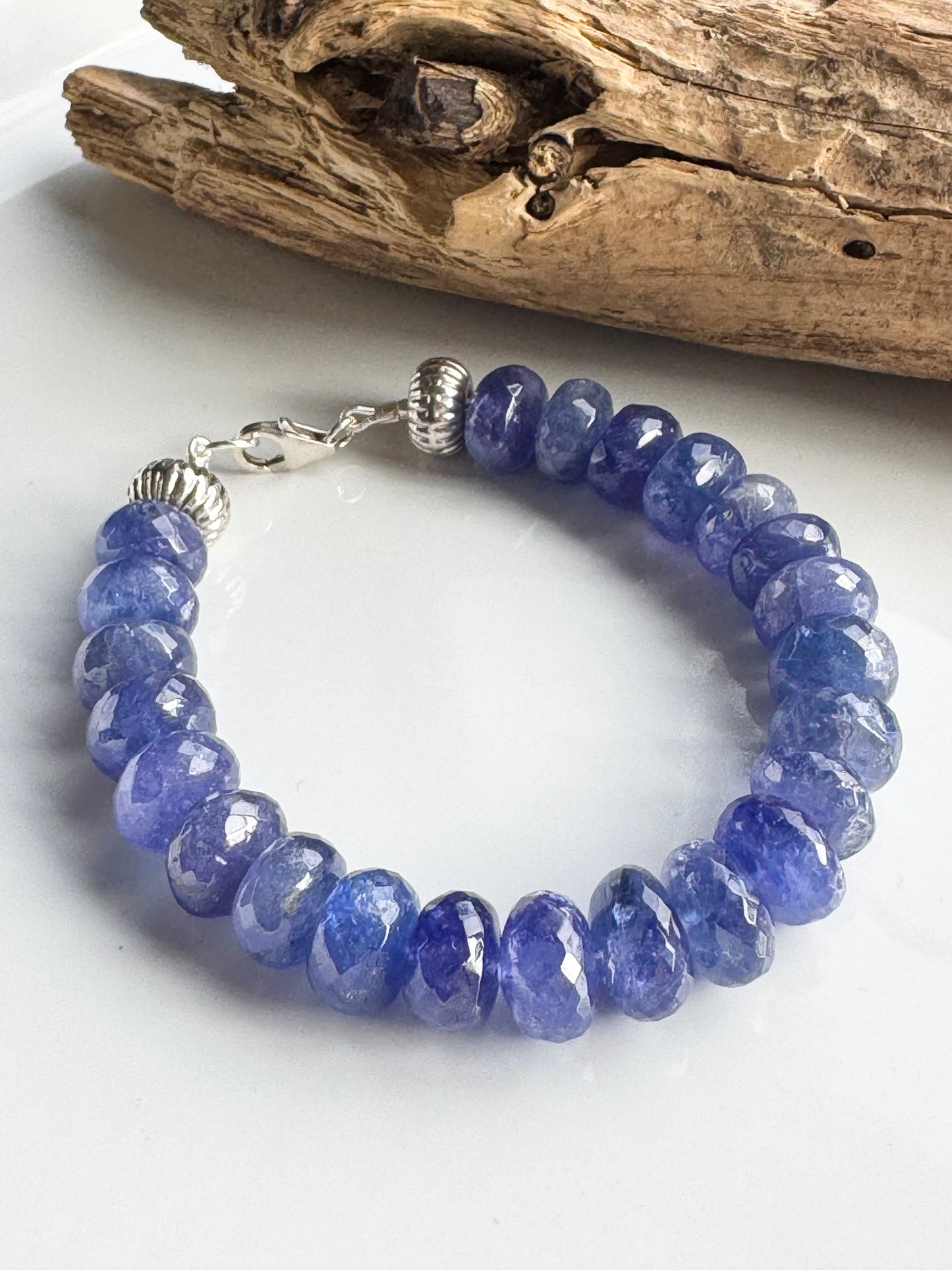 Handcrafted Tanzanite Beads Bracelet. Rare Stone •Healing Frequency •Intentional Design
