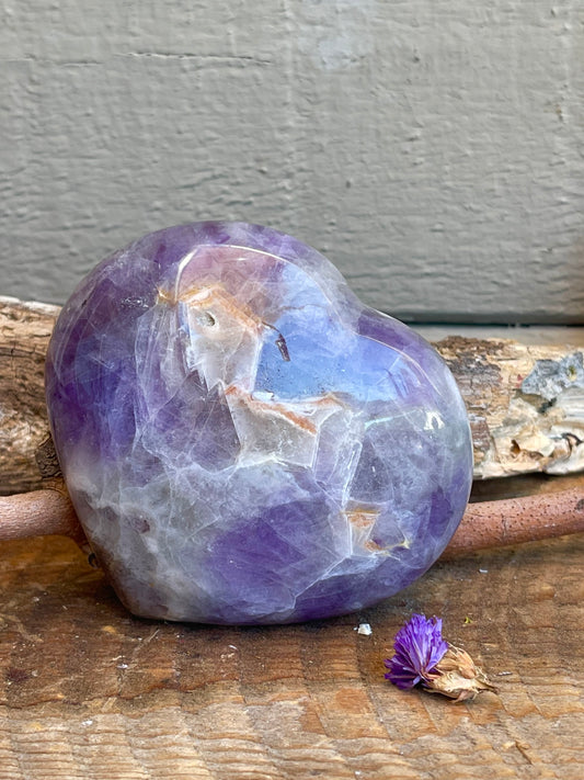 Amethyst puffy heart