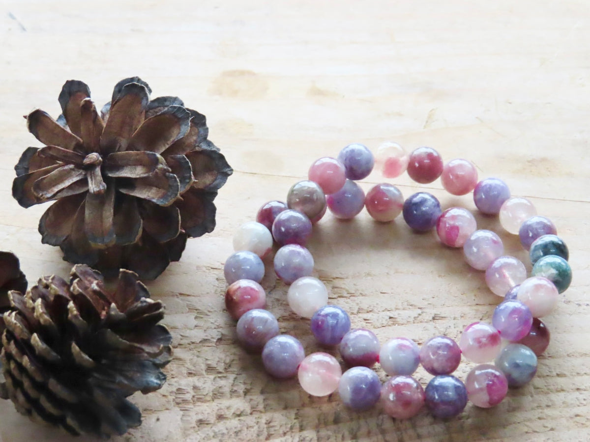 Pink Tourmaline & Lepidolite Bracelet