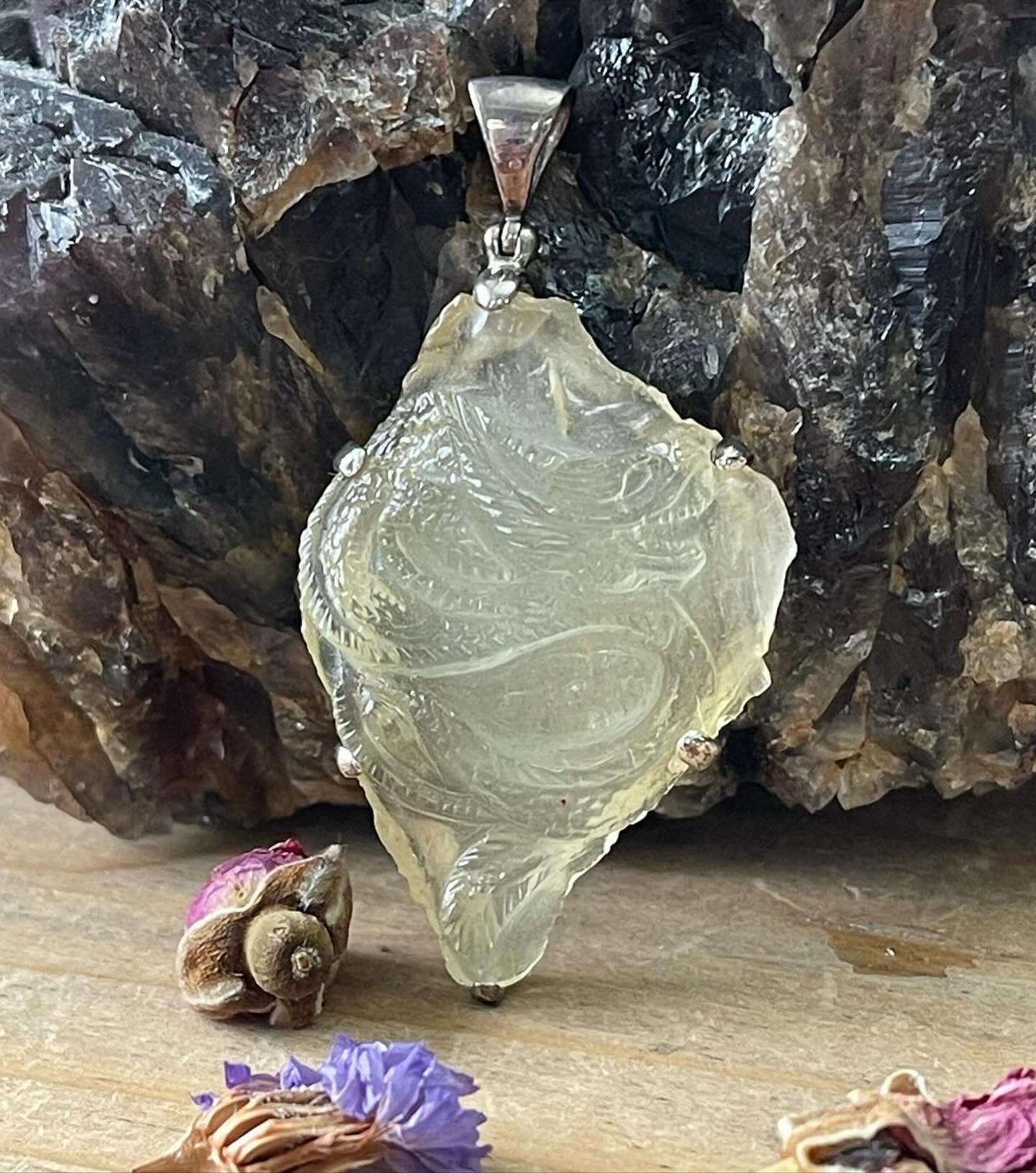 Libyan Desert Glass Tektite Powerful Dragon pendants