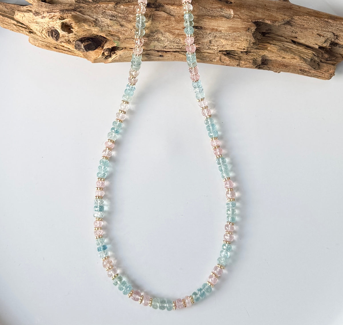 AAA Aquamarine & Morganite Necklace – Divine Love & Higher Wisdom